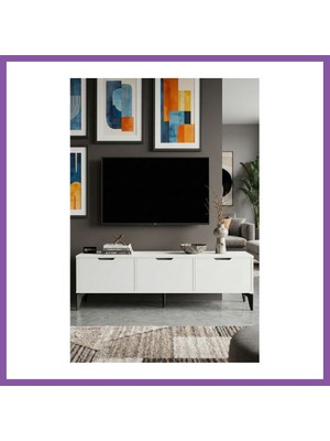 Bezos Royal Tv Sehpası Suntalam Beyaz 160X35 Bzoshb