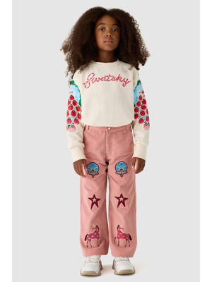 Swatsky Kız Çocuk Pembe Pantolon