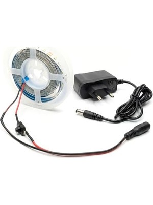 Rafta 2 Metre Beyaz Şerit LED Işık Çıt Çıt Anahtar Tak Çalıştır Hazır Set Adaptör Dahil, Açma-Kapama Düğmesi, Mutfak, Tezgah, Dolap Içi, Ayna, Tv Ünitesi Aydınlatma          [enerji Sınıfı A]