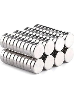 Rafta Neodyum Yuvarlak Disk Magnet, 50 Adet 6x2 mm Boyutunda