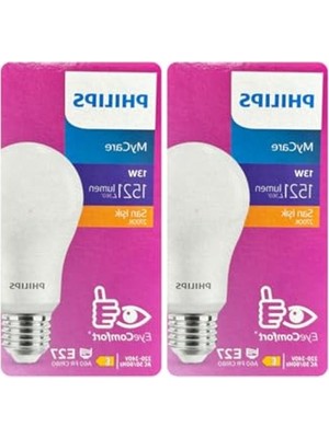 Rafta 13W E27 Duylu Sarı Işık LED Ampul, 2'li Paket
