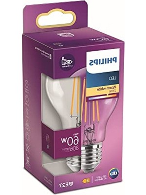 Rafta LED Filament Ampul, Sarı Işık, 60W A60 E27