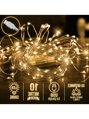 Rafta Peri LED Işık 10 Metre Günışığı USB ile Çalışan Çok Amaçlı Dekoratif Aydınlatma          [enerji Sınıfı A]