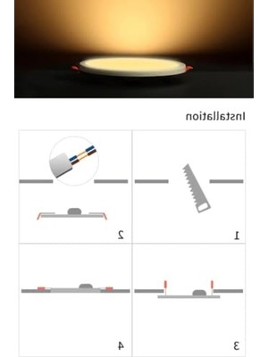 Rafta Ayarlanabilir Delik Çaplı Sıva Altı LED Panel Armatür, 15W