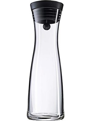 Rafta Silikon Kapaklı 1 Litre Cam Sürahi, Modern ve Şık Tasarım