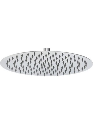 Rafta Fause Tepe Duş Başlığı Oval Slim 304 Metal Ø25 cm KTD106