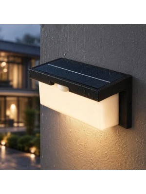 Rafta 40W Solar LED Duvar Apliği, 4300 Lümen, 2 Kademeli Sensörlü Aydınlatma