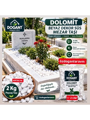 Dogant Beyaz Mezar Çakıl Taşı 2 kg