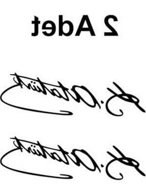 Rafta Mustafa Kemal Atatürk Imzası Sticker, 10X3 cm
