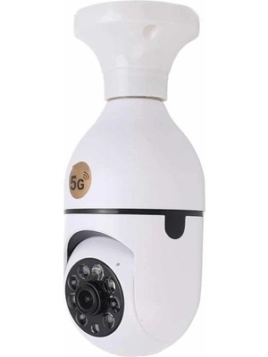 Akıllı Kamera Wifi Kamera Duylu Ampul Görünümlü 360 Derece Dönebilen Ev Kamerası