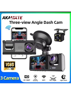 3 Kanal Araba Dvr Hd 1080P 3 Lensli Araç Içi Kameraüç Yönlü Kamera Dvr Kaydedici Video