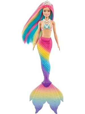 Rafta Barbie Dreamtopia Renk Değiştiren Sihirli Denizkızı, Gökkuşağı Renginde Saçlar, Suyla Renk Değiştirme Özelliği, 3-7 Yaş Arası Için GTF89