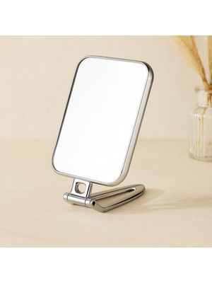 Str Store Çift Taraflı Katlanır Makyaj Aynası 15X11.5 cm - Gümüş