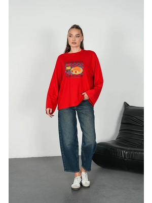 Mega Life Ön Baskılı Oysho Sweatshirt