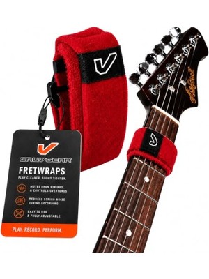 Rafta Fretwraps Hd 'fire' String Muter 1'li Paket (Kırmızı, Büyük) (Fw-1pk-Kırmızı-Lg)