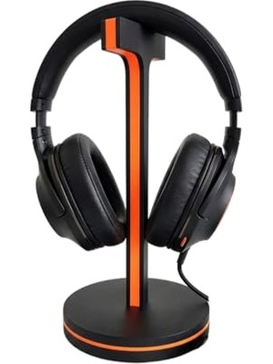 Rafta Gamer Kulaklık Standı, Dekoratif Neon Turuncu Kulaklık Tutucu 24CM