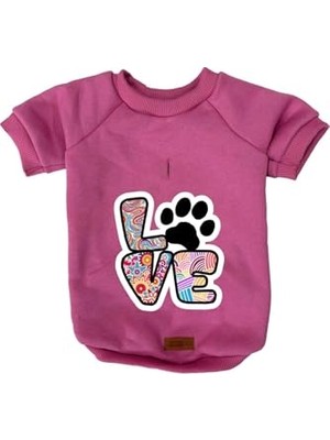 Rafta Kedi ve Köpek Kıyafeti & Elbisesi Pembe Renkli Love M