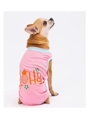 Rafta Pink Aloha Kedi ve Küçük Köpek T-Shirtü (Çok Küçük Kalıplıdır. 1-10 kg Arasına Uygun) (L)
