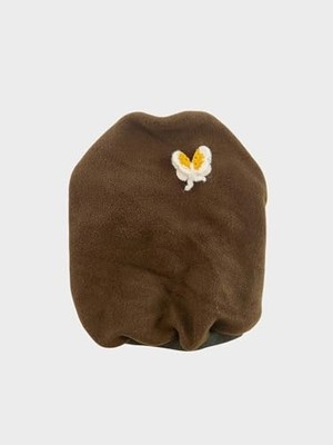 Rafta Atelyu Köpek ve Kedi Kıyafeti Haki Polar Kelebek Aplikeli Atlet Sweatshirt (Xx-Large)