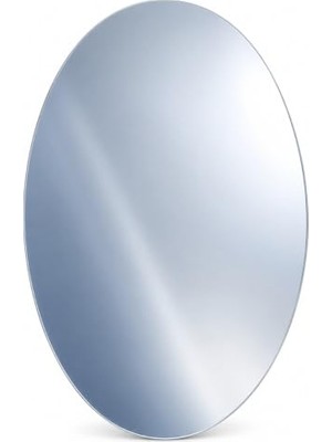 Rafta Kırılmaz Kendinden Yapışkanlı Oval Ayna 25 x 40 cm – Çerçevesiz Duvar Aynası, Banyo, Yatak Odası, Antre ve Dolap Için