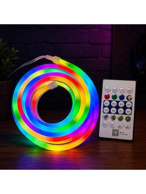 Rafta Akıllı Neon LED Şerit 5 Metre – USB Bağlantılı, Uygulama ve Kumanda Kontrollü, Müzik Senkronizasyonlu, Zaman Ayarlı, Çok Renkli Esnek Neon Işık Şeridi, Oda Dekorasyonu ve Gaming Setup          [enerji