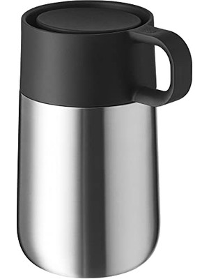 Rafta Wmf Impulse Travel Mug Termos Bardak, 300 Ml, Otomatik Kapaklı Seyahat Kahve Bardağı, 360° Içim Özellikli, Kulplu Termos Bardak, Içecekleri 6 Saat Sıcak ve 12 Saat Soğuk Tutar, Mat Paslanmaz Çelik