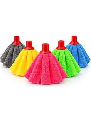 Rafta Deinhaus, Havlu Mop Başlığı – Mikrofiber, Süper Emici, Dayanıklı ve Renkli Temizlik Bezi (Tüm Mop Saplarına Uyumlu), Karışık Renk,