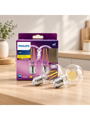 TeknoKapsül LED Filament Rustik Ampul E27 7W 806 Lumen Cam Gövde