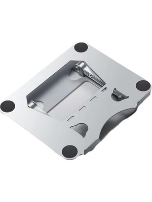 Rafta DYT-815 Metal Ergonomik Macbook Uyumlu Katlanabilir Laptop Standı (Silver)
