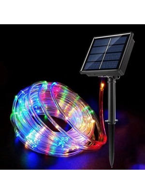 Rafta Güneş Enerjili Esnek Şerit Hortum Bahçe Aydınlatması 10 Metre Rgb Çok Renkli          [enerji Sınıfı A]