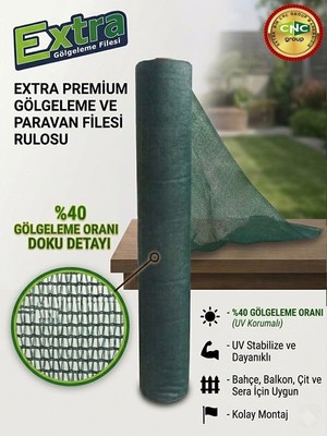 Rafta Yeşil Extra Gölgeleme Filesi%40 Gölgeleme - 30 Gr/m2-1,5 Mt. x 15 mt