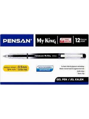 Rafta My-King Jel Tükenmez Kalem 0.5mm Siyah 12LI