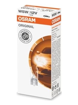Rafta Osram 12V T10 W5W Dipsiz Park Gösterge Ampulü 10ADET Orjinal 2825