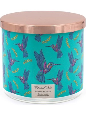 Tr Camda Kokulu Mum | Lavender Luxe | Kadınlar Için Hediye | Kokulu Mum Çiçekli | 3 Fitil Kokulu