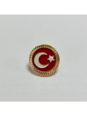 Rafta Asyabayrak, Türk Bayraklı Yuvarlak Yaka Rozeti, Yuvarlakrozet