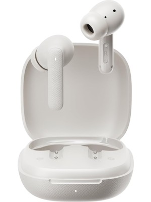 TeknoKapsül Qcy Buds Bluetooth Kulaklık - Şık Tasarım - Ipx4-35 Saat Ultra Uzun Pil Ömrü - Düşük Gecikme 0.06S -Aı Beyaz