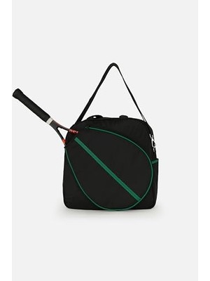 Rafta Tenis Çantası, Raket Cepli Tenis :antası, Tennis Bag, Padel Çantası (Siyah)