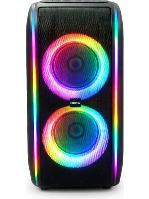 Rafta Hepu HP-978 Titan Series Taşınabilir Hoparlör – 2×6” Hoparlör, 30W Rms, 67 cm Kolon Rgb Işık, 1 Kablosuz Mikrofon + Kumanda