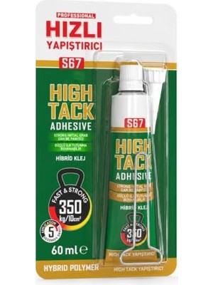 Rafta S67 Hızlı Yapıştırıcı 60 ml | High Tack Hybrid Polymer Güçlü Tutkal Korniş ve Çok Amaçlı Yapıştırıcı