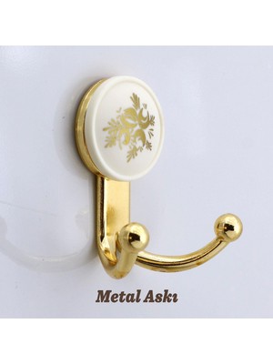 Rafta BADEM10 Misket Askı Gold Dolap Askılık Askılığı Duvar Vestiyer Banyo Mutfak Elbise Kıyafet Askısı Altın