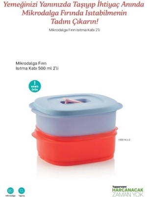 Rafta Tupperware Mikrodalga Fırın Isıtma Kabı 2 Li