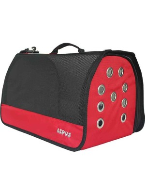 Rafta Lepus Mesh Bag Kedi Köpek Taşıma Çantası Kırmızı