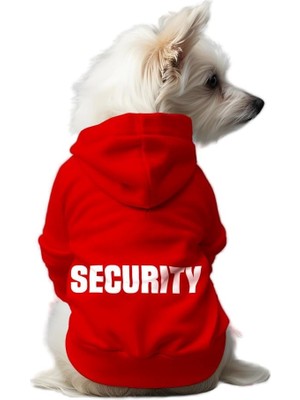 Rafta Mpz Pets Kedi ve Köpek Kıyafeti & Elbisesi Kırmızı Hoodie Security S