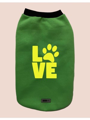 Rafta Monopetz Yeni Sezon Köpek ve Kedi Kıyafeti - Yeşil Love Xs Beden