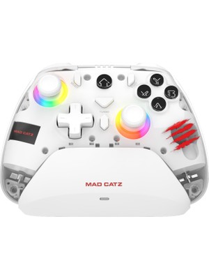 Rafta Mad Catz C.a.t. 17 Hall Effect Bluetooth Gaming Controller – Ayarlanabilir Tetik Hassasiyeti, 20 Saat Pil, Şarj Dock, Makro Destekli – Pc, Switch, Ios, Android Uyumlu