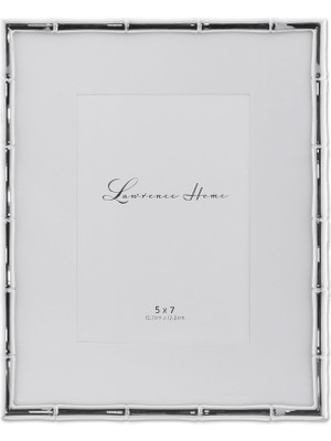 Rafta Lawrence Frames Bambu Tasarım Metal Çerçeve, 8X10, Mat 5x7, Gümüş