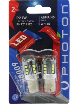 Rafta Photon Ampul P21W 12-24V 93 LED (2'li Blister) Pht PH7219 B2