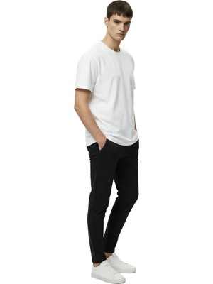 Rafta Regular Fit Cepli Beli Lastikli Spor Eşofman Altı