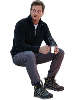 Rafta Buratti Slim Fit Dik Yaka Soğuk Geçirmez Kışlık Şardonlu Polar Erkek Polar 5906053