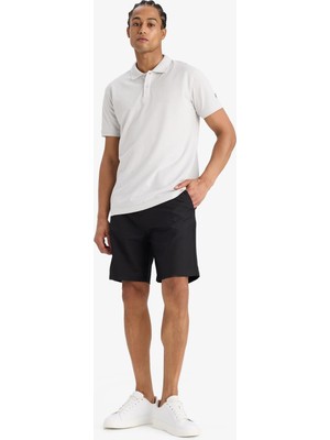 Rafta Defacto Standart Fit Sporcu Kısa Paça Dokuma Şort E4137AX25SM